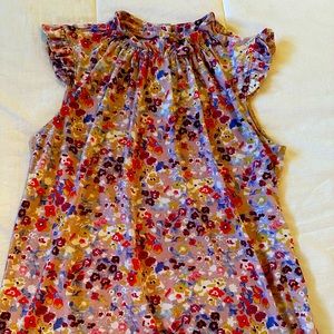 ✨Adrianna Pappell Floral Print Ruffle Trim Sleeveless Tank Top